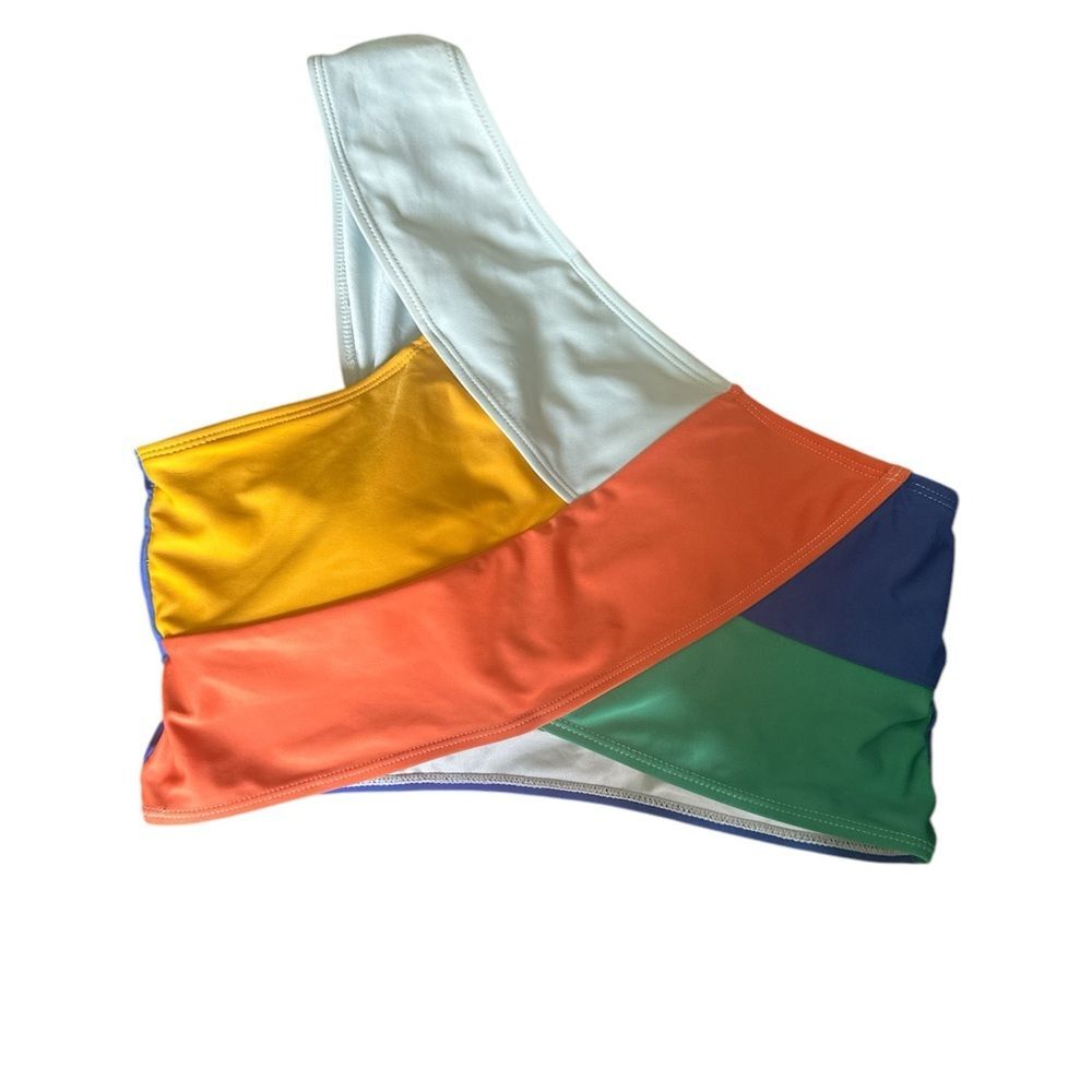 Nani Swimwear Zella Patchwork One-Shoulder Crop Size XL